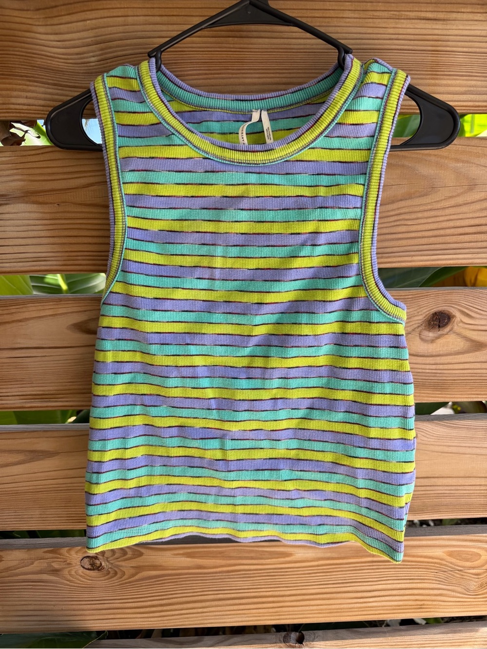Striped Tank Top - Green & Purple